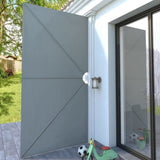 Collapsible Terrace Side Awning Grey 400x200 cm 44566