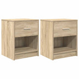 Bedside Cabinets 2 pcs with Drawer Sonoma Oak 40x34x50 cm 858772