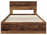 Bed Frame with Headboard Old Wood 100 x 200 cm Engineered Wood 3408306