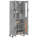 Highboard Concrete Grey 69.5x34x180 cm Engineered Wood 3198365
