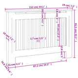 Radiator Covers 2 pcs White 112 cm Engineered Wood 276003
