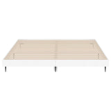 Bed Frame without Mattress White 150x200 cm King Size Engineered Wood 832237