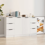 Sideboards 3 pcs White Engineered Wood 3115836