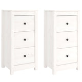 Sideboards 2 pcs White 40x35x80 cm Solid Wood Pine 813742
