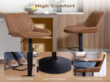 Set of Two Faux Leather Retro Bar Stools T3398P554147
