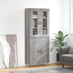 Highboard Grey Sonoma 69.5x34x180 cm Engineered Wood 3198191