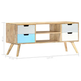 TV Cabinet 110x35x48 cm Solid Mango Wood 286483