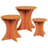 Coffee Table 3 pcs Wax Brown 873570