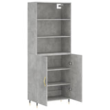 Highboard Concrete Grey 69.5x34x180 cm Engineered Wood 3189233