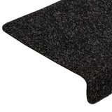 Stair Mats Self-adhesive 15 pcs 65x21x4 cm Black Rectangular Edge 134563