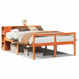 Bookcase Bed without Mattress Wax Brown 150x200 cm King Size Solid Wood 3321984