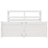 Bed Frame with Headboard without Mattress White 150x200 cm King Size 3306024