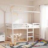 Kids' Bed Roof White 217x85.5x154 cm Solid Wood Pine 846962