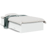 Bed Frame with Drawers without Mattress White 75x190 cm Small Single 3280440