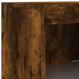 Sideboard with LED Lights Smoked Oak 41x37x100 cm 836690