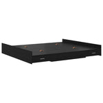 Storage Bed Frame Black oak 200 x 200 cm Engineered wood 3335262