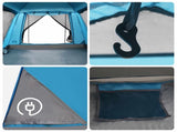 Instant Tent with Rainfly 3-Person Quick-Release with Roof Blue 42008400
