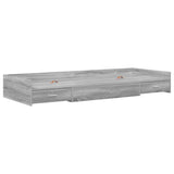 Bed Frame with Drawer Grey Sonoma 90 x 200 cm Engineered Wood 3335234