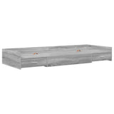 Bed Frame with Drawer Grey Sonoma 75 x 190 cm Engineered Wood 3335258