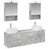 Bathroom Furniture Set 5 pcs Concrete Grey 3406882