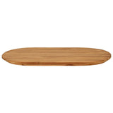 Table Top 80 x 40 x 3.5 cm Oval Solid Teak Wood Natural 42033160