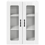 Wall Glass Cabinet LUCCA High Gloss White 60 x 31 x 80 cm 885089