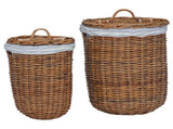 Laundry Basket 2 pcs Brown 42020974