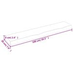 ZNTS Wall Shelf 100x20x6 cm Untreated Solid Wood Oak 363559