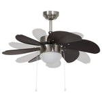 Ceiling Fan with Light 76 cm Dark Brown 51488