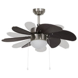 Ceiling Fan with Light 76 cm Dark Brown 51488