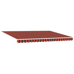 Retractable Awning Orange and Brown 4.5x3 m Fabric and Aluminium 3154569