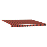 Retractable Awning Orange and Brown 4.5x3 m Fabric and Aluminium 3154569