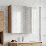 Bathroom Mirror Cabinet Artisian Oak 63.5 x 15.5 x 60.5 cm 889254