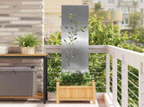 Garden Privacy Screen Floral Silver 32 x 140 cm Stainless steel 876256