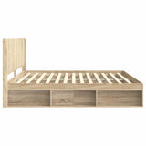 Bed Frame with Storage and Headboard Sonoma Oak 200 x 200 cm 3413815