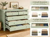 5 Drawer Chest of Drawers, Modern Dresser for Bedroom, Bedside Storage Cabinet, Wide Storage Unit T3398P555135