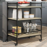 Kitchen Trolley Sonoma Oak 65x40x86.5 cm Engineered Wood 842397