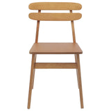 Dining Chair 2 pcs Natural Solid Rubber Wood 42020513