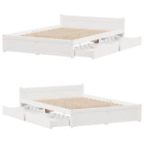 Bed Frame without Mattress White 100x200 cm Solid Wood Pine 3301685