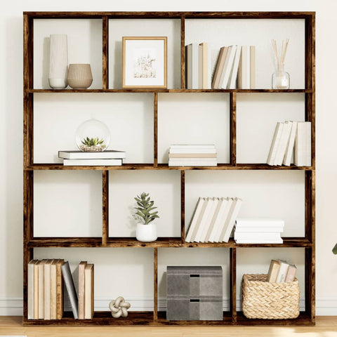 Book Cabinet Smoked Oak 132x29x141.5 cm Engineered Wood 3310311
