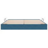 Storage Bed with Mattress Dark Blue 200 x 200 cm Velvet 3370122