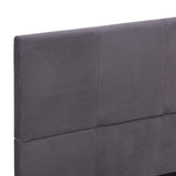Bed Frame without Mattress Grey Fabric 135x190 cm Double 281128