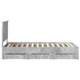 Bed Frame with Drawer Concrete Grey 90 x 200 cm Engineer Wood 3411155