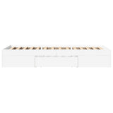 Bed Frame without Mattress White 75x190 cm Small Single Engineered Wood 3295527