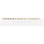 Bed Frame without Mattress White 90x200 cm Engineered Wood 3295492