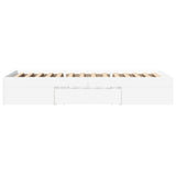 Bed Frame without Mattress White 90x200 cm Engineered Wood 3295492