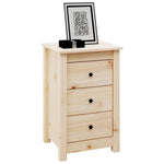 ZNTS Bedside Cabinet 40x35x61.5 cm Solid Wood Pine 813699