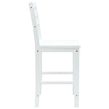 Dining Chairs 2 pcs White 40 x 47.5 x 99.5 cm Solid Rubber Wood 42020471