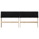 Upholstered Headboard Black 200 cm Solid Pine Wood 879101