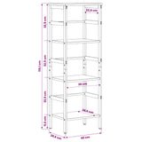 Bookshelf Grey Sonoma 40 x 29.5 x 115 cm Engineered Wood 883907